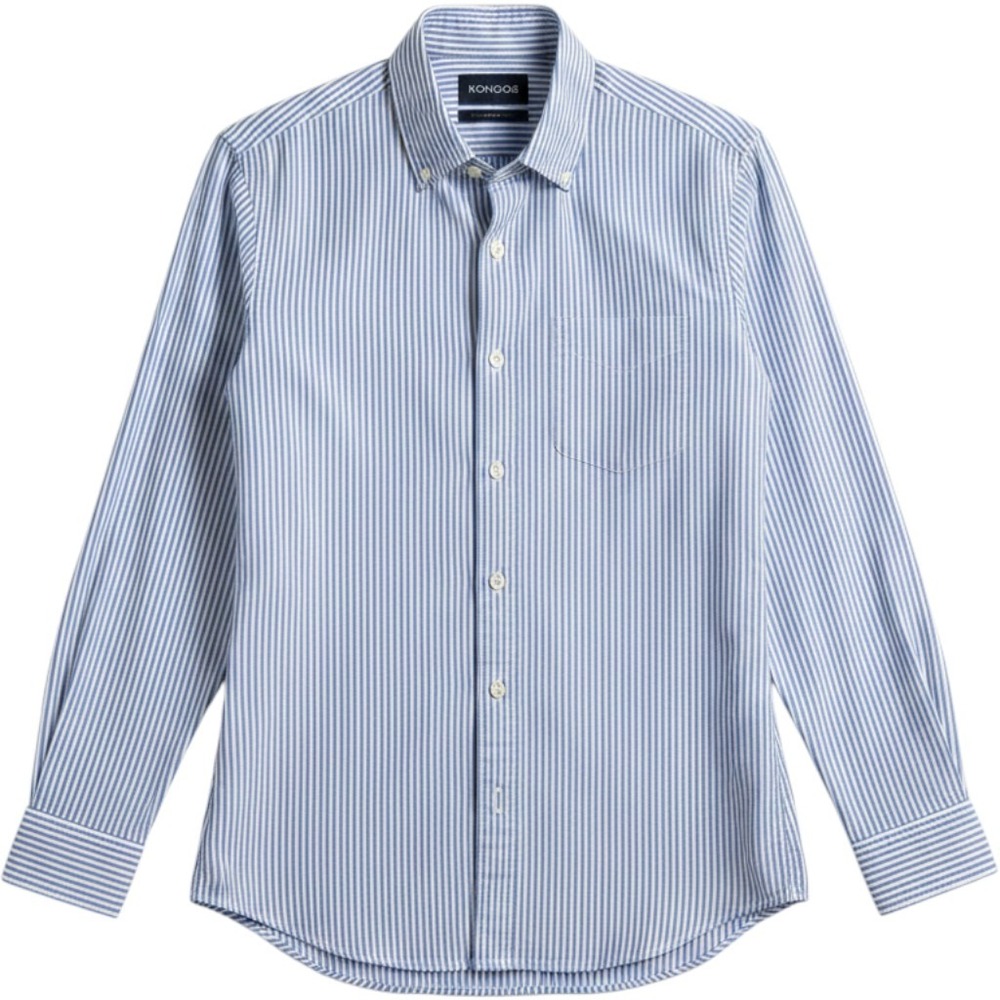 Bonobos Mens Slim Fit Button Down Shirt Blue White Stripe Cotton Small
